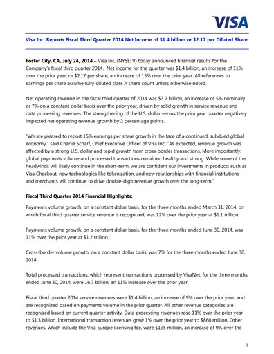 Thumbnail Visa Quarterly Report 2014-q3