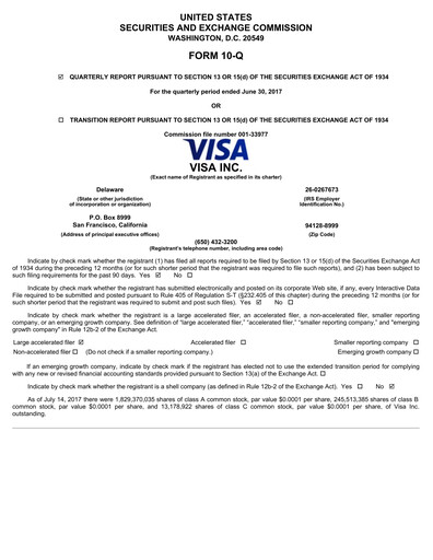 Thumbnail Visa Quarterly Report 2017-q3