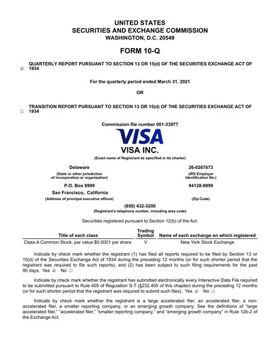 Thumbnail Visa Quarterly Report 2021-q2