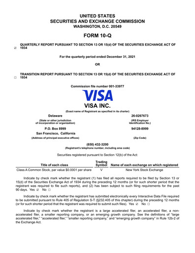 Thumbnail Visa Quarterly Report 2022-q1