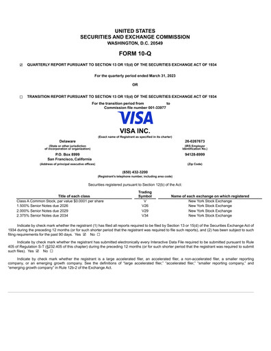 Thumbnail Visa Quarterly Report 2023-q2