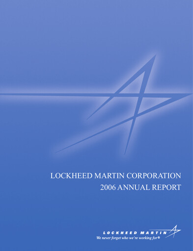 Thumbnail Lockheed Martin Annual Report 2006