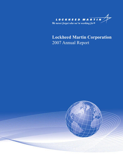 Thumbnail Lockheed Martin Annual Report 2007