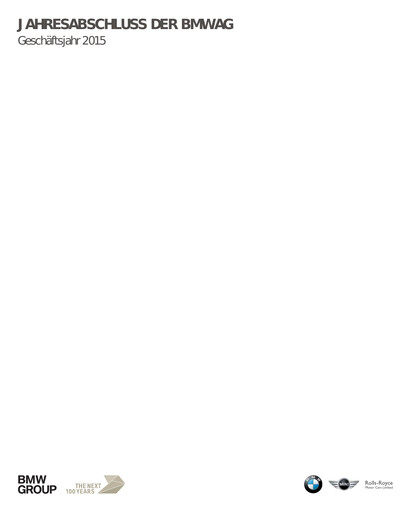 Miniature BMW Bilan financier 2015