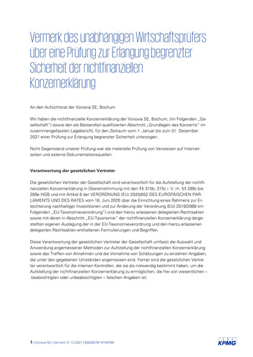 Thumbnail Vonovia Sustainability Report 2021