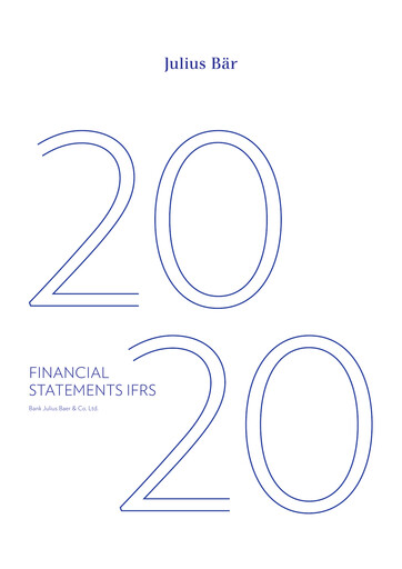 Thumbnail Julius Bär Financial Statement 2020