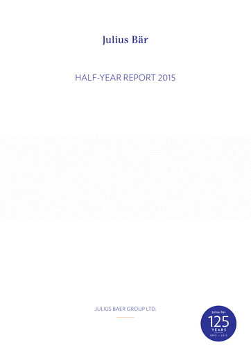 Thumbnail Julius Bär Half-year Report 2015