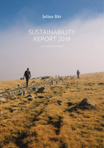 Miniature Julius Bär Rapport de durabilité 2019