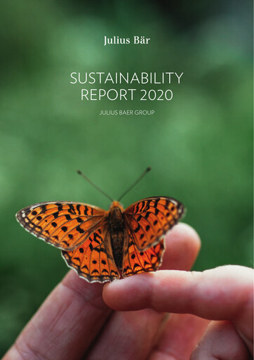 Miniature Julius Bär Rapport de durabilité 2020