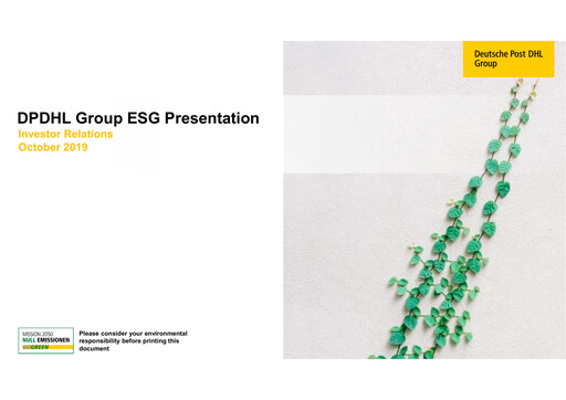 Thumbnail DHL Group (Deutsche Post) ESG Report 2019