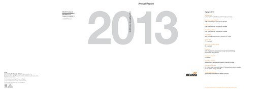 Thumbnail BELIMO Holding Annual Report 2013