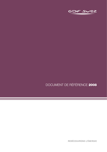 Miniature ENGIE Document d'enregistrement universel 2008