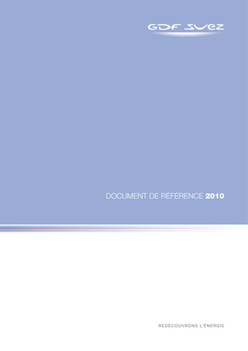 Miniature ENGIE Document d'enregistrement universel 2010