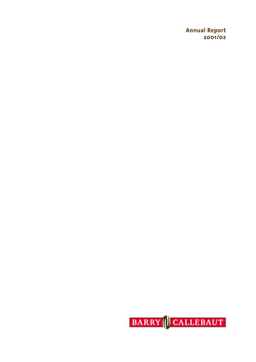 Thumbnail Barry Callebaut
 Annual Report 2001-2002
