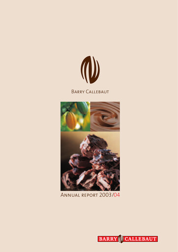 Thumbnail Barry Callebaut
 Annual Report 2003-2004