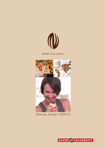 Thumbnail Barry Callebaut
 Annual Report 2004-2005