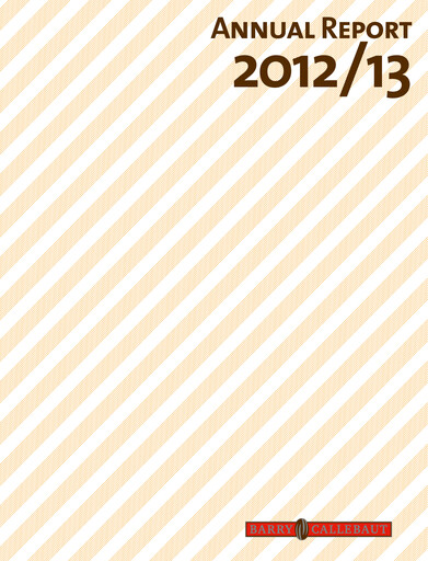 Thumbnail Barry Callebaut
 Annual Report 2012-2013
