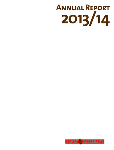Thumbnail Barry Callebaut
 Annual Report 2013-2014