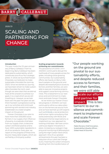 Thumbnail Barry Callebaut
 ESG Report 2020-2021