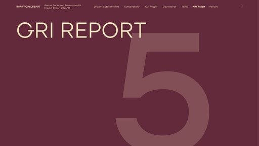 Thumbnail Barry Callebaut
 Sustainability Report 2024-2025