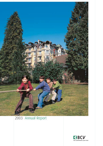 Thumbnail Banque Cantonale Vaudoise Annual Report 2003