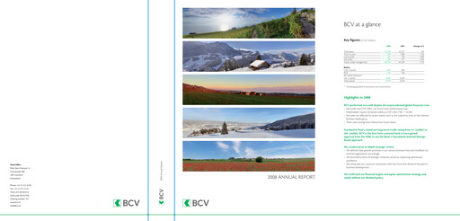 Thumbnail Banque Cantonale Vaudoise Annual Report 2008