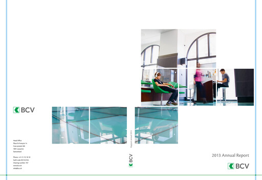 Thumbnail Banque Cantonale Vaudoise Annual Report 2013