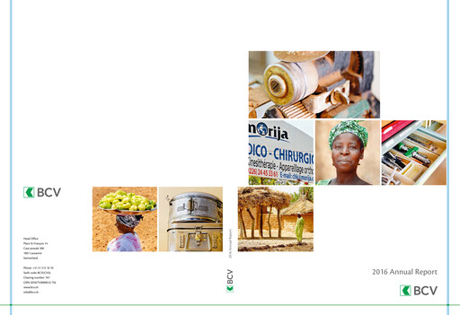 Thumbnail Banque Cantonale Vaudoise Annual Report 2016