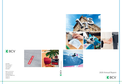Thumbnail Banque Cantonale Vaudoise Annual Report 2020