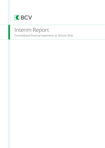 Thumbnail Banque Cantonale Vaudoise Half-year Report 2016-h1