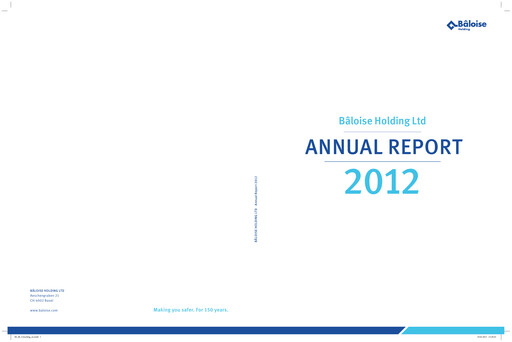 Thumbnail Bâloise Annual Report 2012