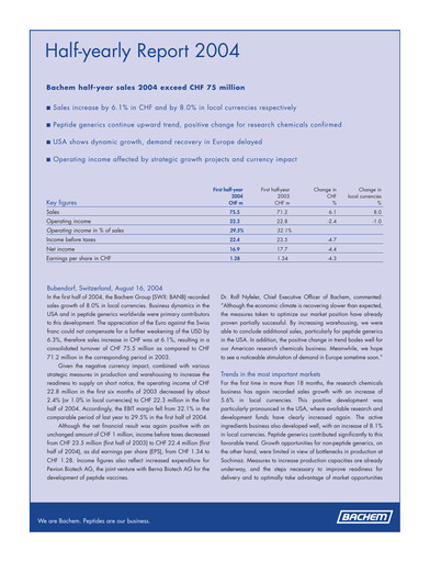 Vorschaubild Bachem Halbjahresbericht 2004-h1