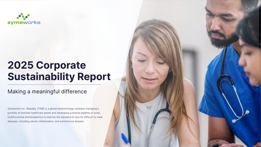 Miniature Zymeworks Rapport de durabilité 2025