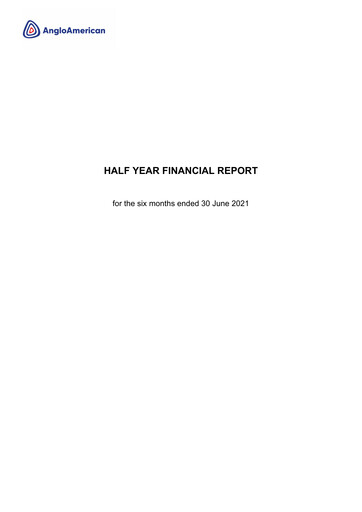 Thumbnail Anglo American Half-year Report 2021-h1