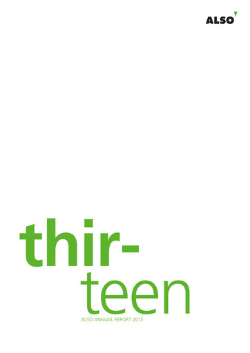 Miniature ALSO Holding Rapport annuel 2013