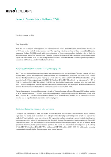 Thumbnail ALSO Holding Half-year Report 2004-h1