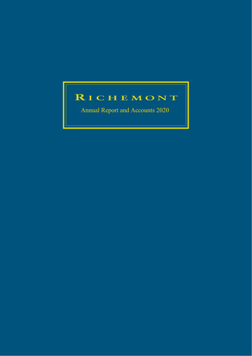 Thumbnail Compagnie Financière Richemont Annual Report 2020