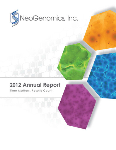 Thumbnail NeoGenomics
 Annual Report 2012