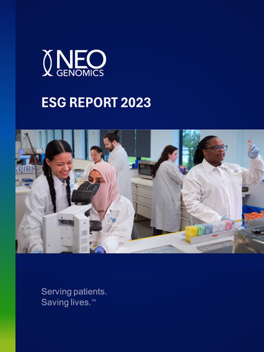 Thumbnail NeoGenomics
 ESG Report 2023