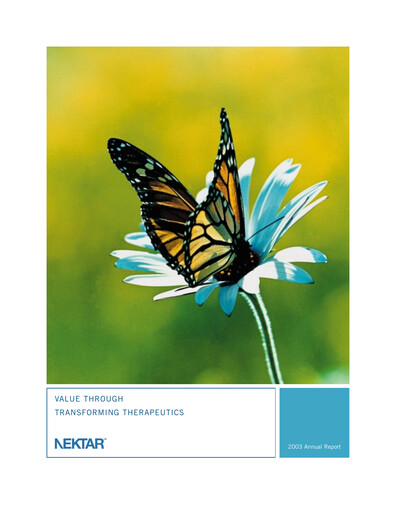 Thumbnail Nektar Therapeutics
 Annual Report 2003