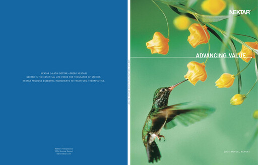 Thumbnail Nektar Therapeutics
 Annual Report 2004