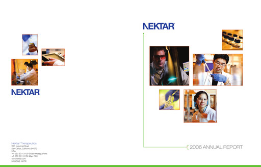 Thumbnail Nektar Therapeutics
 Annual Report 2006