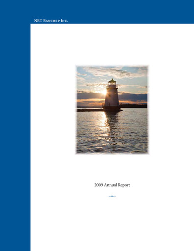 Vorschaubild NBT Bancorp Jahresbericht 2009