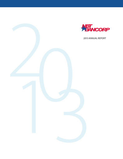 Vorschaubild NBT Bancorp Jahresbericht 2013
