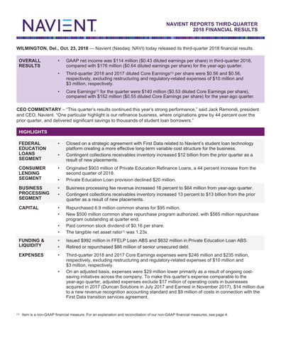 Thumbnail Navient Quarterly Report 2018-q3