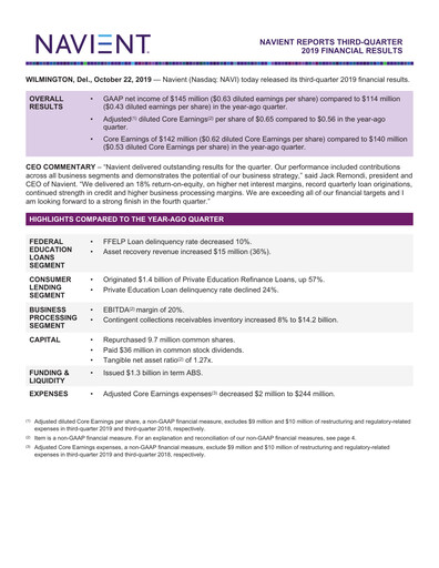 Thumbnail Navient Quarterly Report 2019-q3