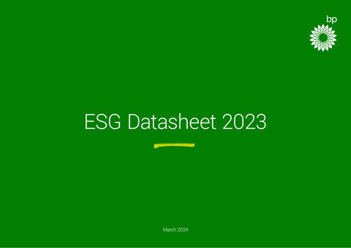 Thumbnail BP ESG Report 2023
