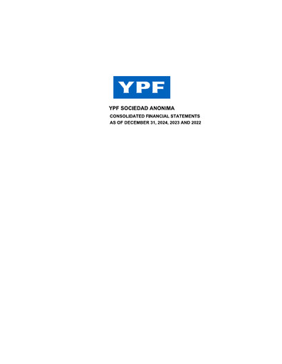 Miniature YPF S.A. Bilan financier 2024
