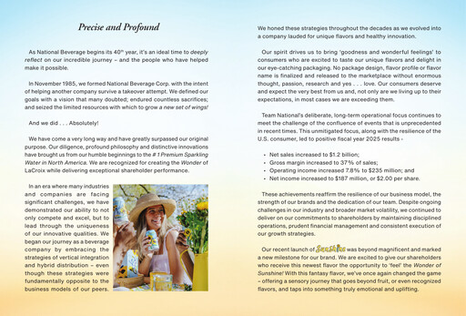 Thumbnail National Beverage
 Annual Report 2025