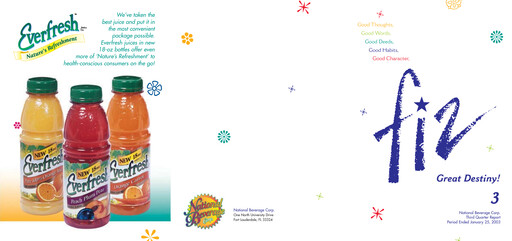 Thumbnail National Beverage
 Quarterly Report 2003-q3